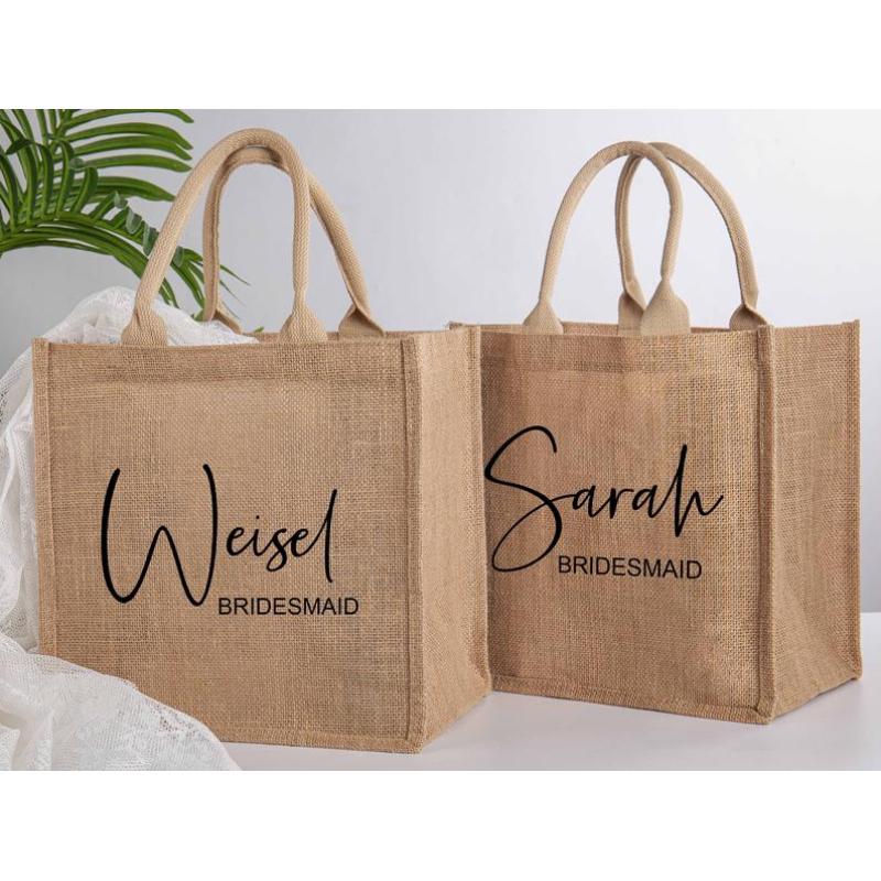 Natural Grocery Bags Custom Tote Bags with Customizable Handles