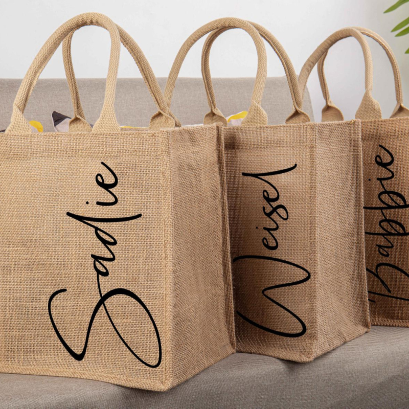 Natural Grocery Bags Custom Tote Bags with Customizable Handles