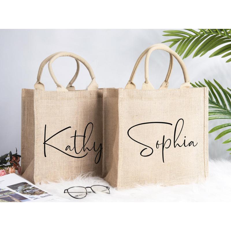 Natural Grocery Bags Custom Tote Bags with Customizable Handles