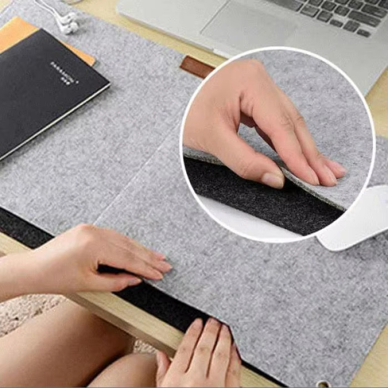 Felt Desk Mat Office Computer Pad High Quality Comfortable Non Slip Design Washable Custom Color Size Desk Mat