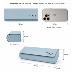 Wholesale Minimalist Hard Shell PU Glasses Case Custom Logo Macaron Color Eyewear Box with Soft Lining for Optical Stores