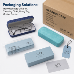 Wholesale Minimalist Hard Shell PU Glasses Case Custom Logo Macaron Color Eyewear Box with Soft Lining for Optical Stores