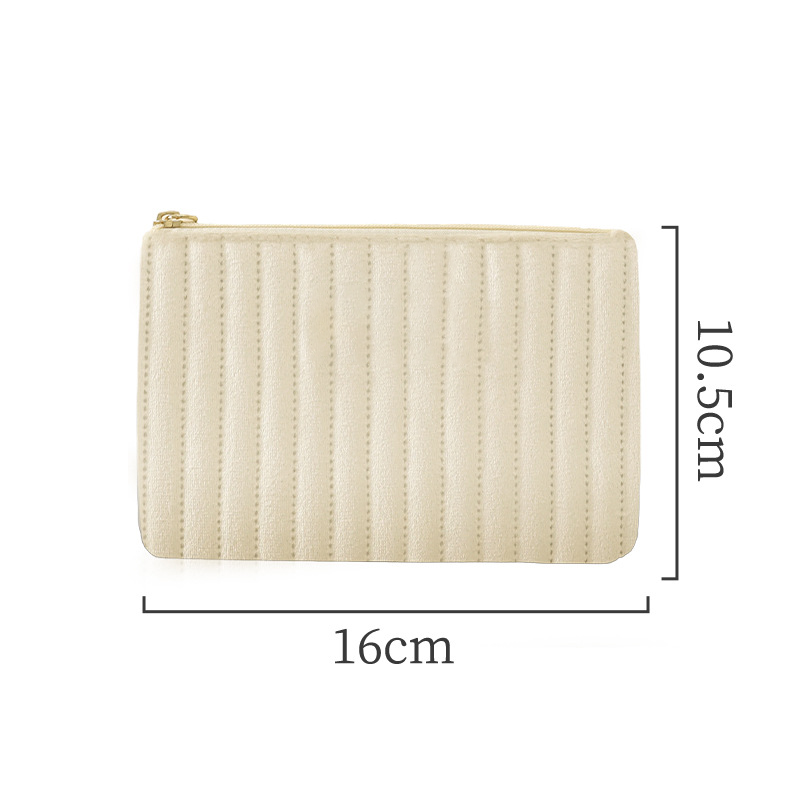 حقيبة مكياج فلانيل عصرية جديدة، حقيبة تخزين بسحاب لأدوات التجميل