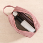Custom Logo Portable Velvet Makeup Bag Travel Handle Storage Toiletry Bag Large Capacity Cosmetic Pouch Bag for Women