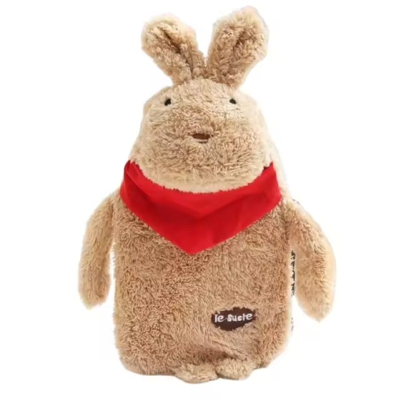 Cute Rabbit Cartoon Shape Thermos 1000ml Hot Water Bottle Christmas Gift Hot-water Bag With Cover