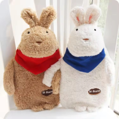 Cute Rabbit Cartoon Shape Thermos 1000ml Hot Water Bottle Christmas Gift Hot-water Bag With Cover