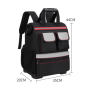 Canvas Backpack Tool Bag with Multi-Pockets, Zipper Closure, and Heavy Duty Large Capacity