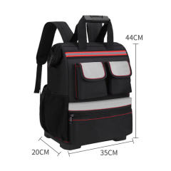 Canvas Backpack Tool Bag with Multi-Pockets, Zipper Closure, and Heavy Duty Large Capacity