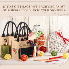 Natural burlap eco friendly tote bags reusable jute tote shopping bag