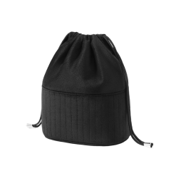 Trousse à maquillage en flanelle avec fermeture à cordon, rangement facile et multifonctionnelle.