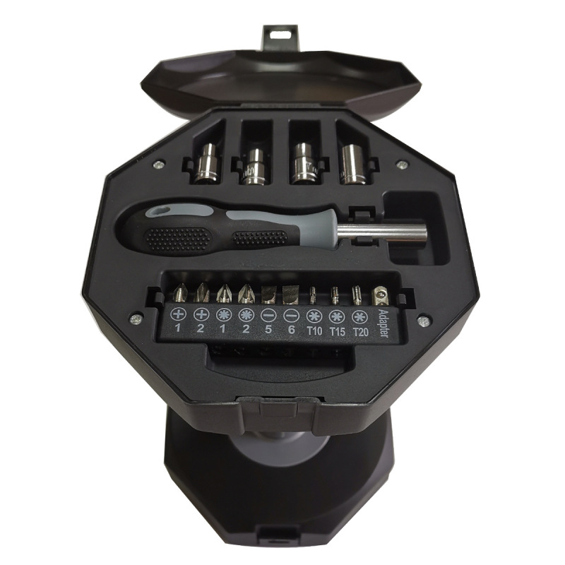 Homeuse Screwdriver Bits 20pcs Home Tool Kit with Easy Carrying Dumbbell Tool Box