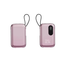 Customized Logo 10000mAh Portable Charger USB Type Fast Charging Power Bank Built in Cable