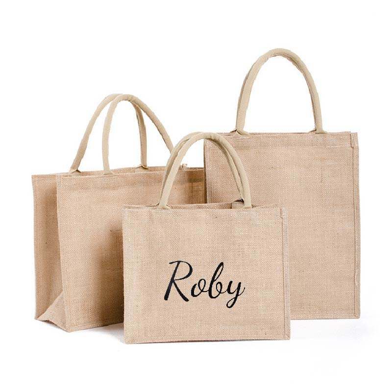 Wholesale Customizable Burlap Shopping Bag  Sustainable, Wear-Resistant, Multiple Sizes