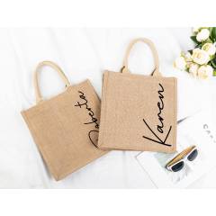 Wholesale Customizable Burlap Shopping Bag  Sustainable, Wear-Resistant, Multiple Sizes
