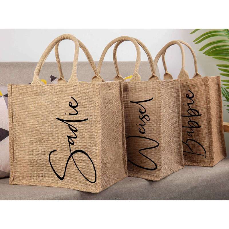 Wholesale Customizable Burlap Shopping Bag  Sustainable, Wear-Resistant, Multiple Sizes
