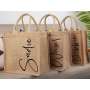 Wholesale Customizable Burlap Shopping Bag  Sustainable, Wear-Resistant, Multiple Sizes