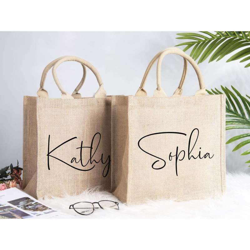 Wholesale Customizable Burlap Shopping Bag  Sustainable, Wear-Resistant, Multiple Sizes