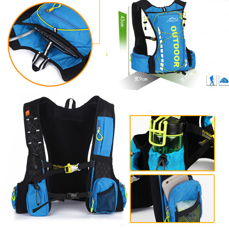 Lightweight Nylon Running Backpack | Waterproof Cycling Hydration Pack 