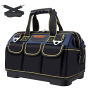 Heavy Duty 16 Inch Electrician Tool Bag Waterproof Tool Organizer Storage Tool Bag with Night Reflector Strip