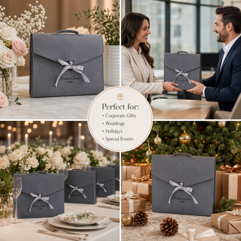 Custom Logo Eco Friendly Felt Gift Bag 40x30cm Luxury Felt Envelope Packaging Bag with Ribbon for Corporate Gifts and Clothing