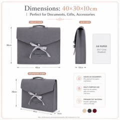 Custom Logo Eco Friendly Felt Gift Bag 40x30cm Luxury Felt Envelope Packaging Bag with Ribbon for Corporate Gifts and Clothing