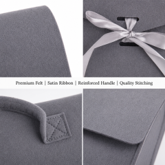 Custom Logo Eco Friendly Felt Gift Bag 40x30cm Luxury Felt Envelope Packaging Bag with Ribbon for Corporate Gifts and Clothing