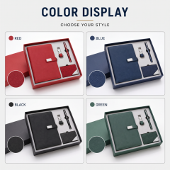 Custom Logo 4 in 1 Corporate Gift Set A5 Notebook Pen USB Flash Drive Business Card Holder Executive Promotional Gift Box