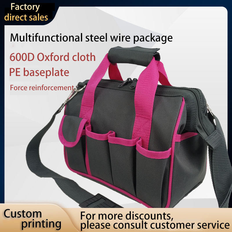 Sac à outils d'électricien robuste en toile de travail de jardin avec logo personnalisé de haute qualité 600D