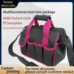 Custom logo high quality 600D storage organizer garden work canvas heavy duty electrician tool bag