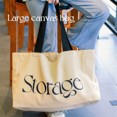 Eco friendly thick canvas bag Personalized cotton gift shopping custom logo tote canvas bag with pocket zipper