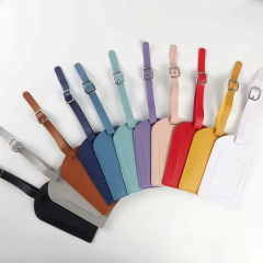 Travel PU Leather Luggage Tag Customizable Suitcase Tag for Women and Men Travel PU Leather Luggage Tag Customizable Suitcase Tag for Women and Men