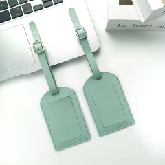 Travel PU Leather Luggage Tag Customizable Suitcase Tag for Women and Men