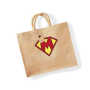 Wholesale Waterproof Jute Tote Bag with Reinforced Handles Button Closure 