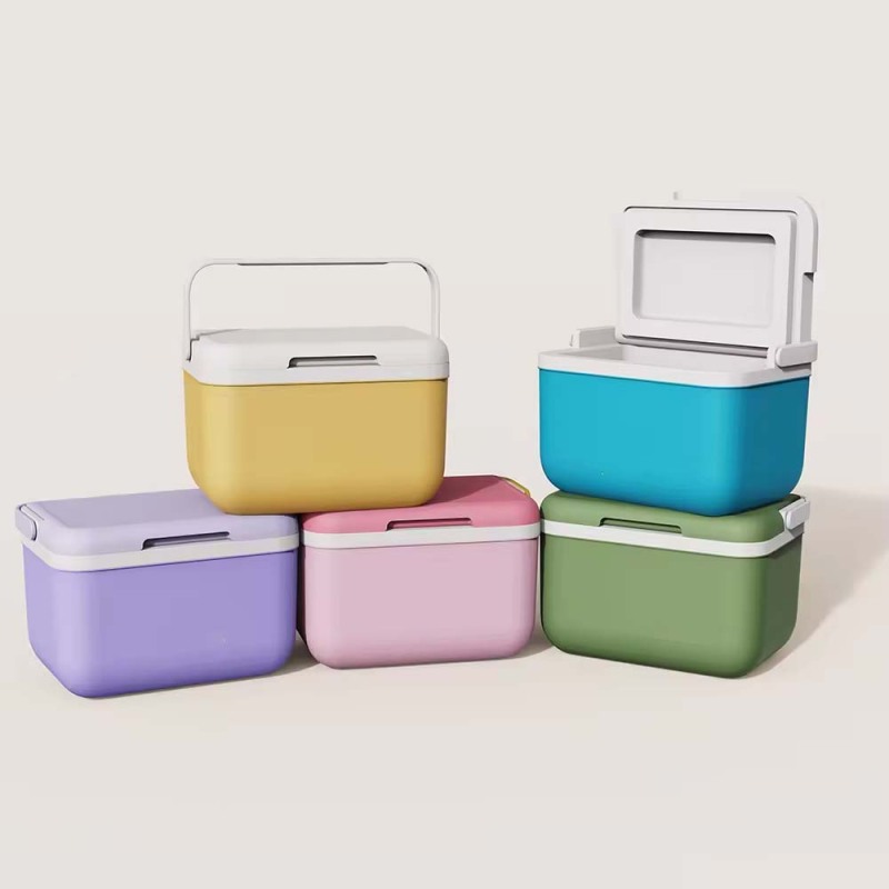 صندوق تبريد بلاستيكي صغير معزول للتخييم في الهواء الطلق