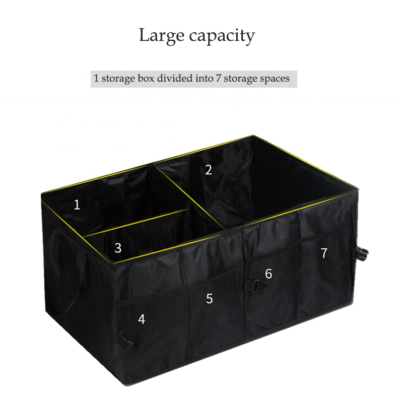 Foldable Car Storage Bag with Multiple Pockets for Family, Travel  Campping