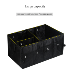 Foldable Car Storage Bag with Multiple Pockets for Family, Travel Campping