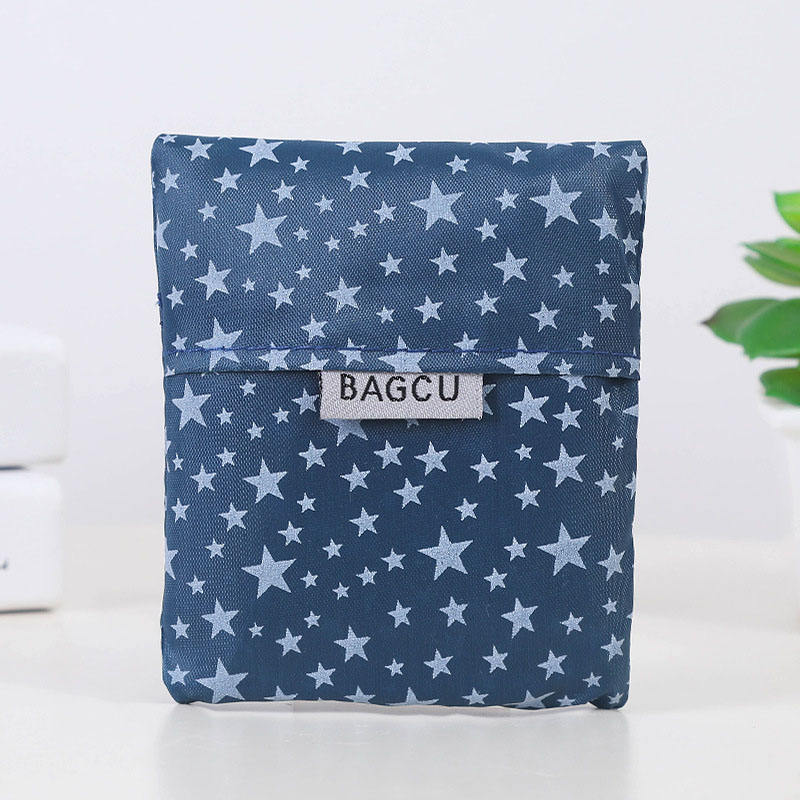 Heavy Duty Expandable Grocery Tote Bag Foldable Reusable Polyester Foldable Grocery Shopping Bag