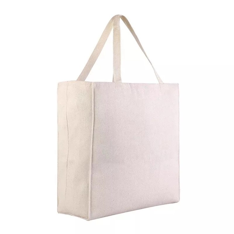Heavy Duty Cotton Shopping Handbag with Reinforced Handles 