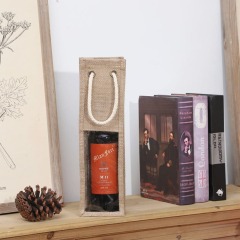 Jute handbags wholesale Wine Bags with Rope Handle