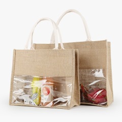 Jute handbags wholesale Wine Bags with Rope Handle