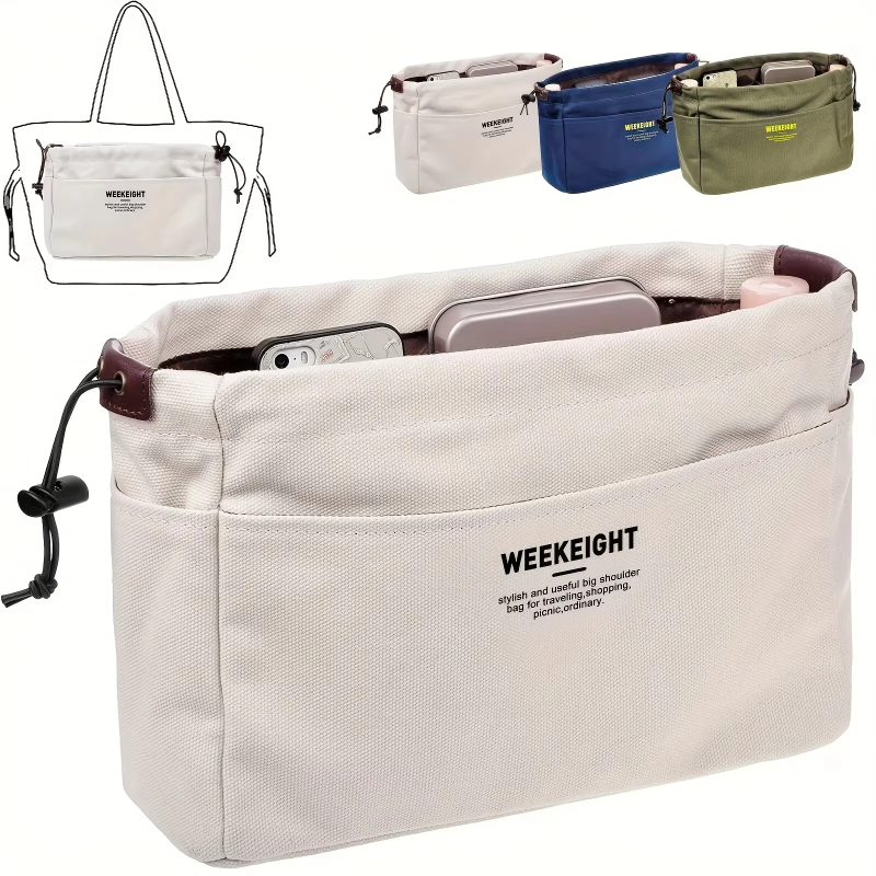 Wholesale Drawstring Canvas Bags​ Handbags With Multiple Compartments 