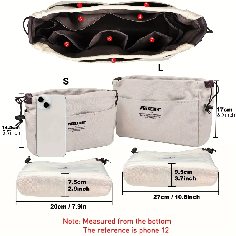 Wholesale Drawstring Canvas Bags​ Handbags With Multiple Compartments 