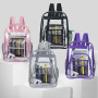 See Through Waterproof Backpack Heavy Duty School Transparent Bookbag Women Large PVC Clear Backpack for Men