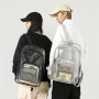 See Through Waterproof Backpack Heavy Duty School Transparent Bookbag Women Large PVC Clear Backpack for Men