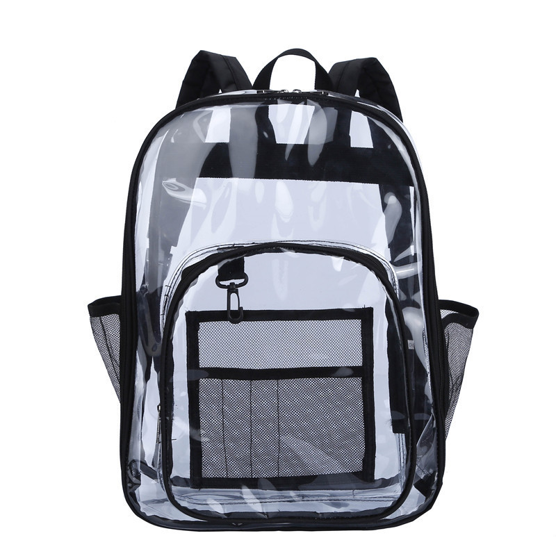 See Through Waterproof Backpack Heavy Duty School Transparent Bookbag Women Large PVC Clear Backpack for Men