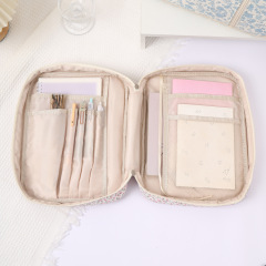 OEM & ODM Quilted Cotton Bible Tote Bag Book Organizer Casual Style Bible Cover Case with Zipper for Protection