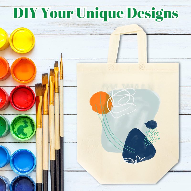 Reusable Grocery Bags Thank You Non Woven Shopping Tote Bag Washable Foldable Gift Bags for Shopping