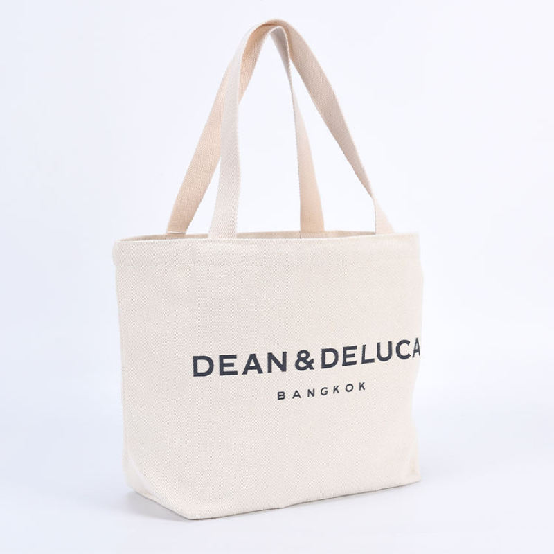 Cotton Reusable Shopping Handbag with Zippered Compartment – Foldable and Lightweight Eco Tote Bag