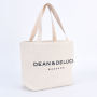 Customized Logo Printed Recycle Plain Organic Cotton Canvas Tote Shopping Bags with zipper