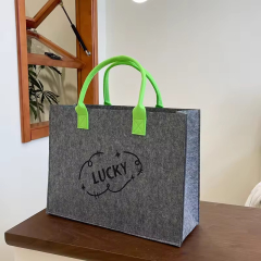 Large Capacity Tote Working Shopping Bag Felt Custom Storage Bag Felt Tote Bag